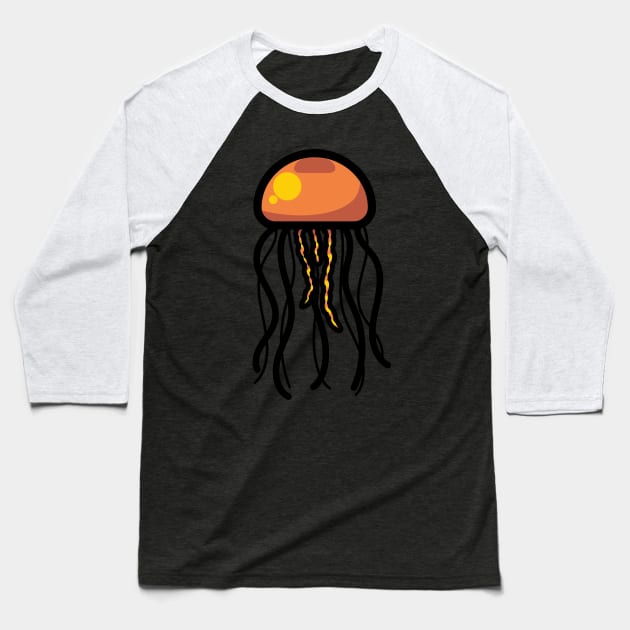 Multicoloured Jellyfish Baseball T-Shirt by GameQuacks